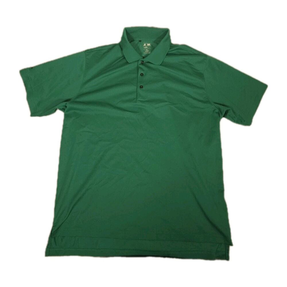 Adidas Climalite Polo Shirt Mens XL Green Golf Performance Short Sleeve